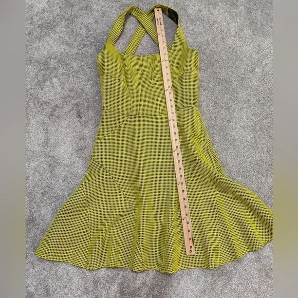 Missoni - Green Checkered Print Dress - Crossback Detail - size 6 - Beautiful - Picture 11 of 16